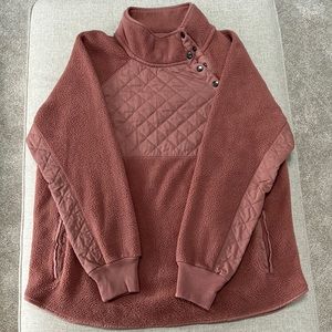 Abercrombie & Fitch Quarter Snap Quilted Fleece